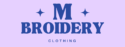 M Broidery design